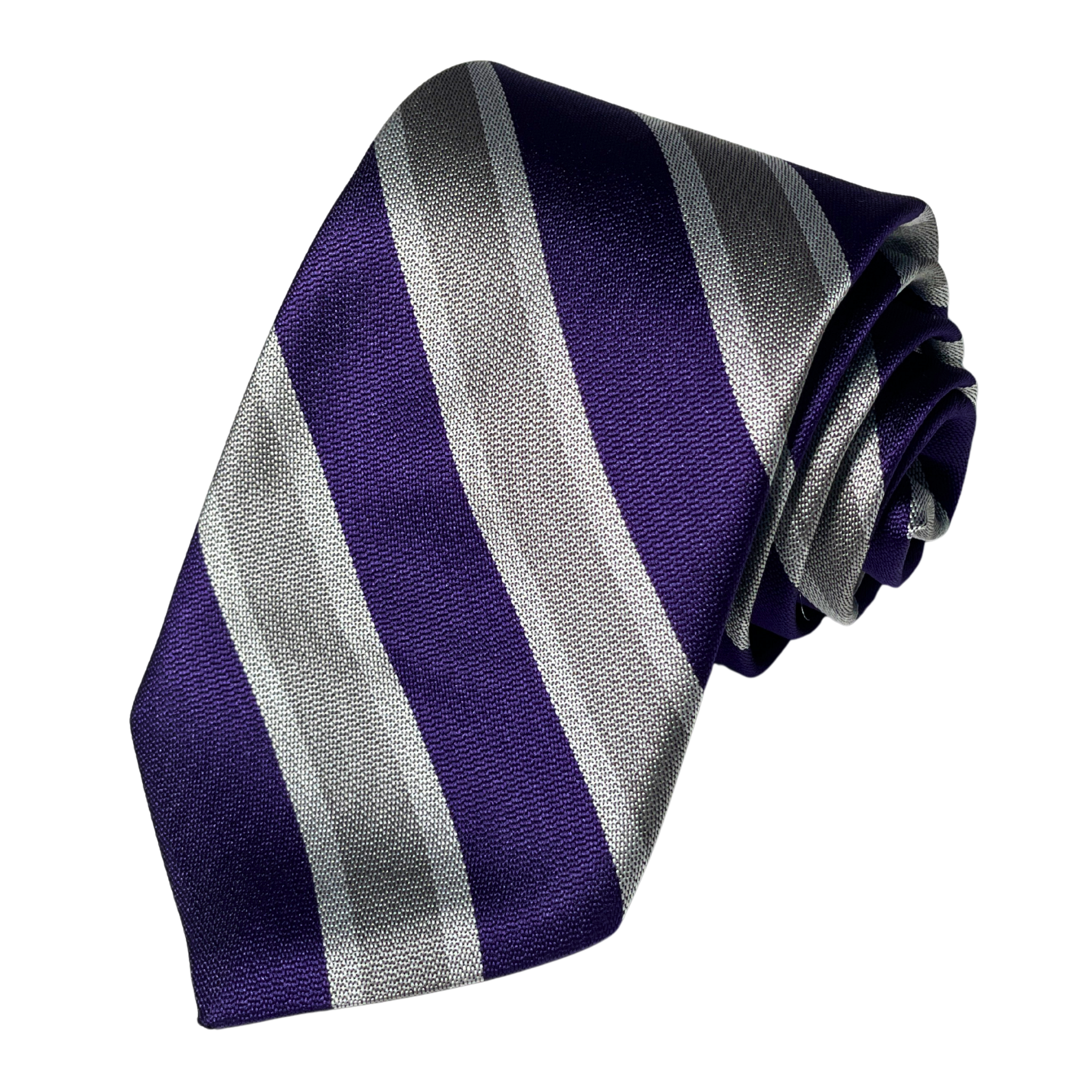 Violet & Gray Stripe Tie