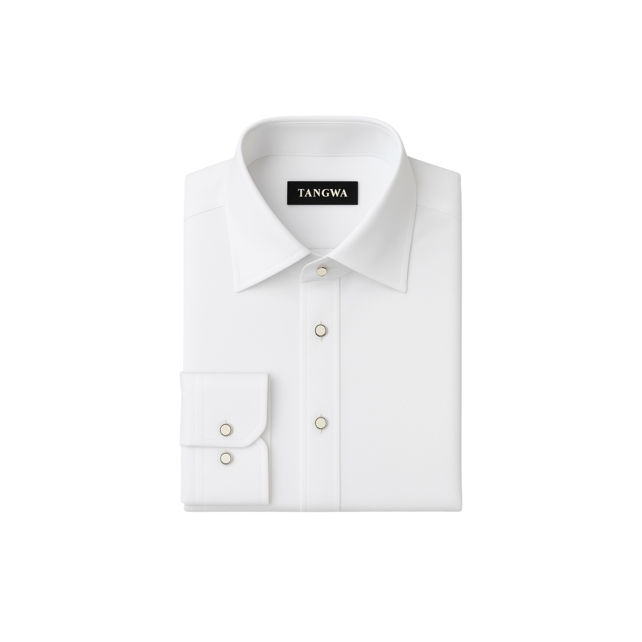 White Shirt White Metal Buttons