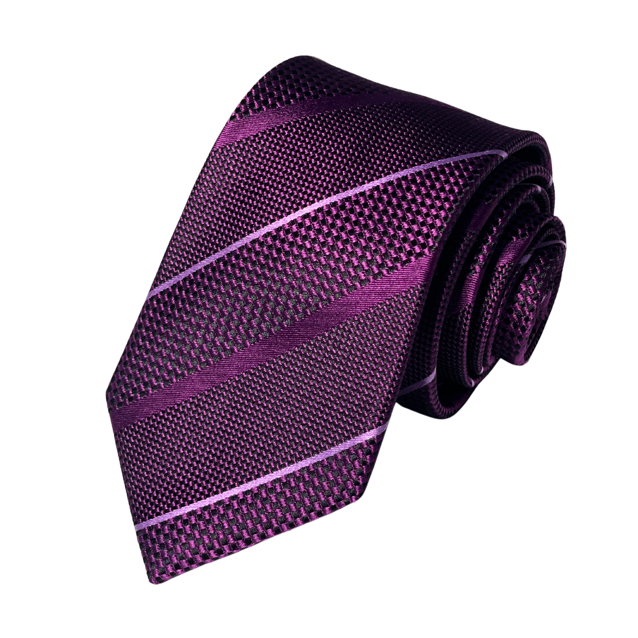 Deep Purple Stripe Tie