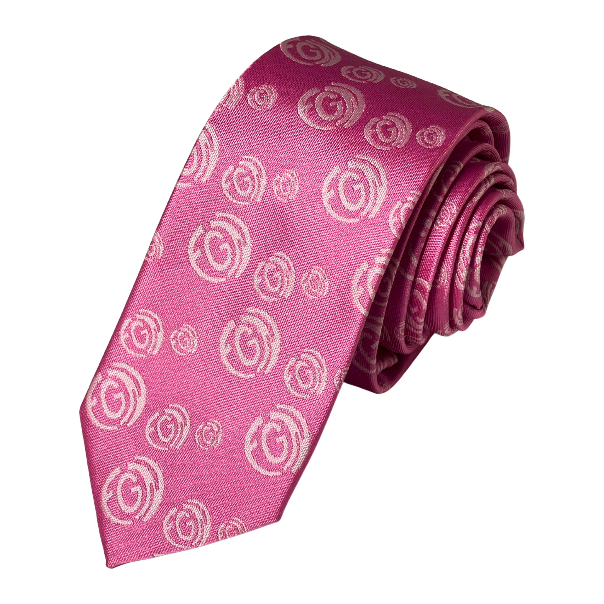Pink Spiral Pattern Tie