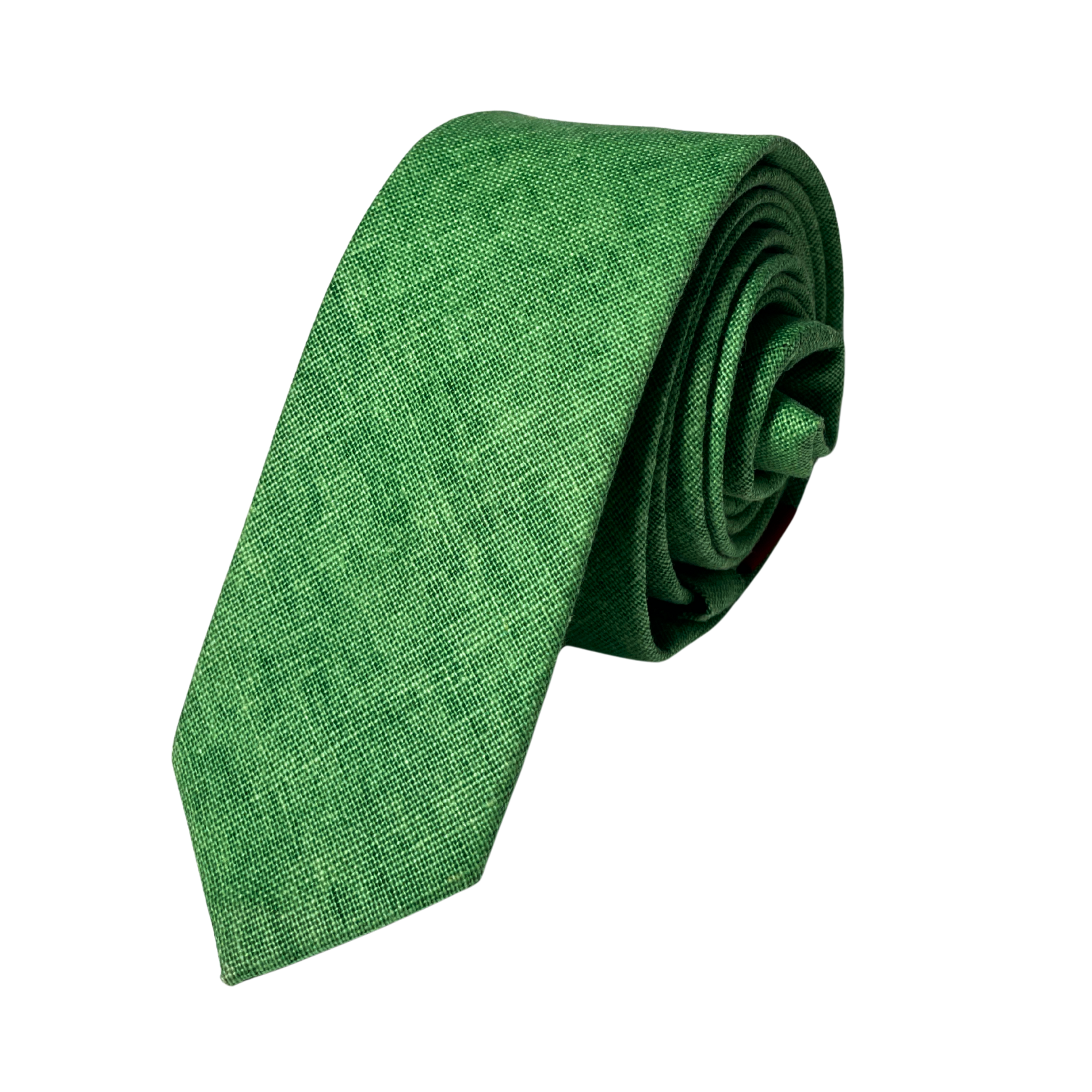 Textured Solid Green Tie