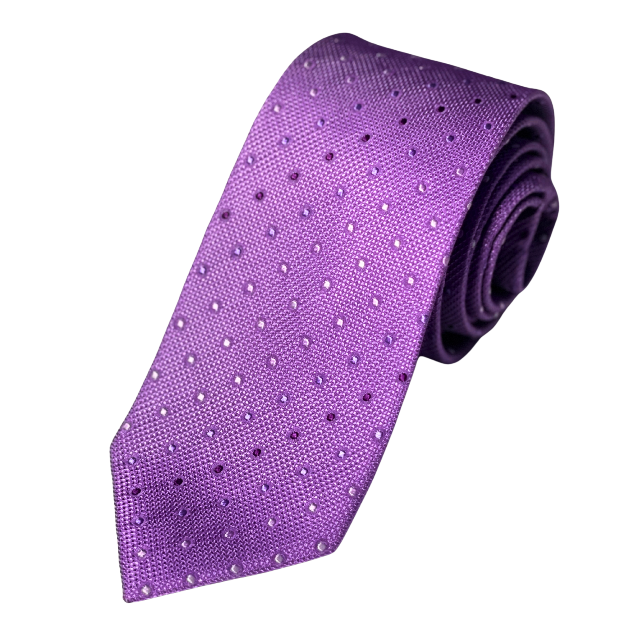 Lavender Dot Pattern Tie