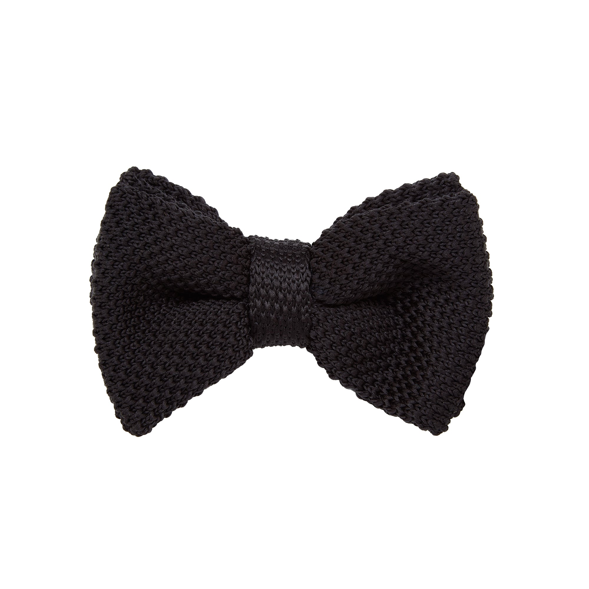 Black Knitted Bow Tie