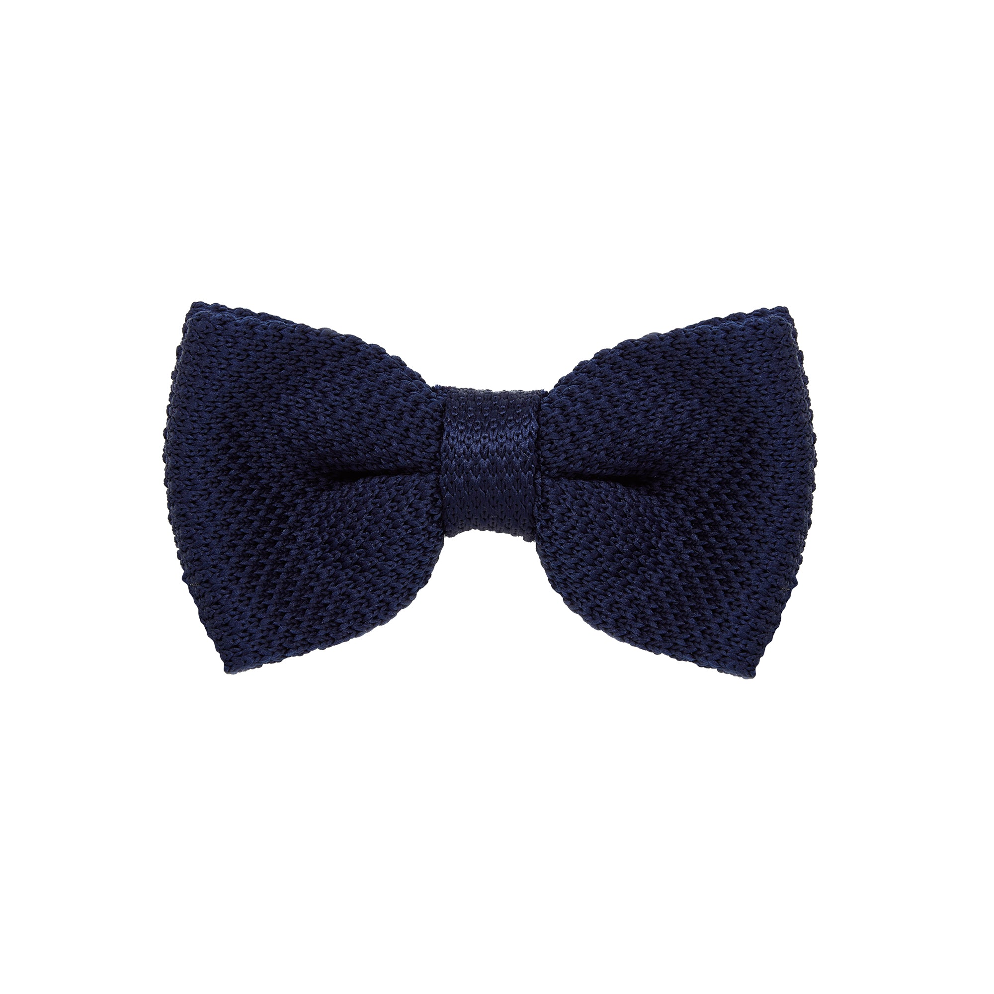 Navy Blue Knitted Bow Tie