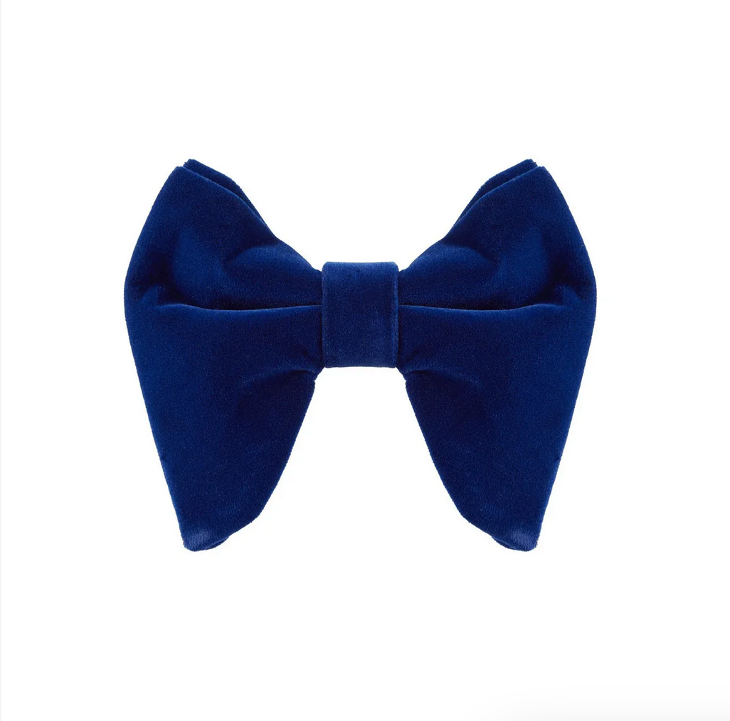 Navy Velvet Butterfly Bow Tie