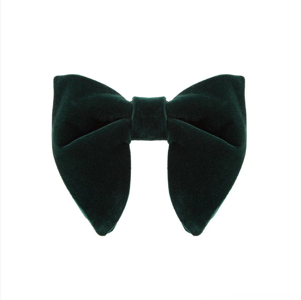 Pine Velvet Butterfly Bow Tie