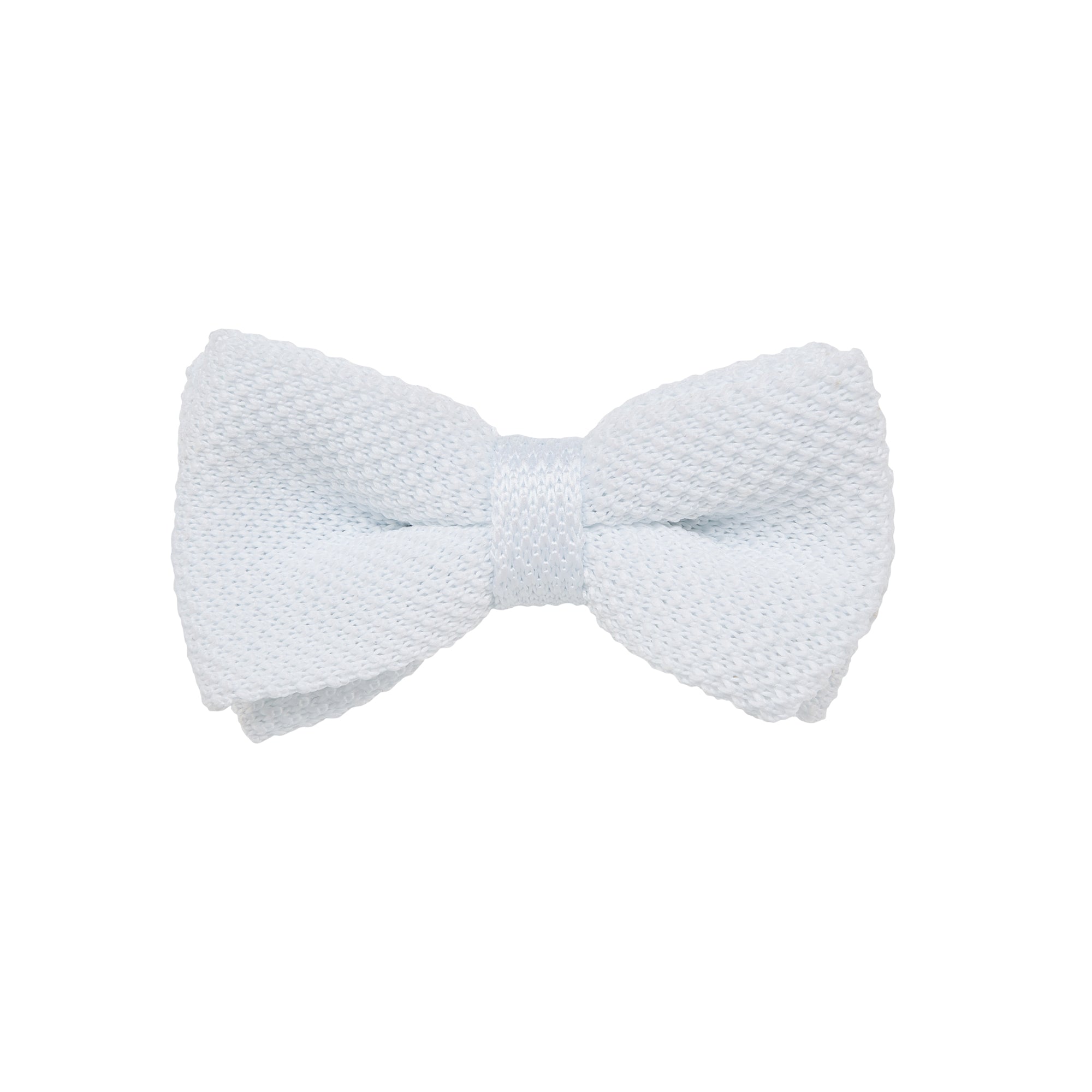 White Knitted Bow Tie